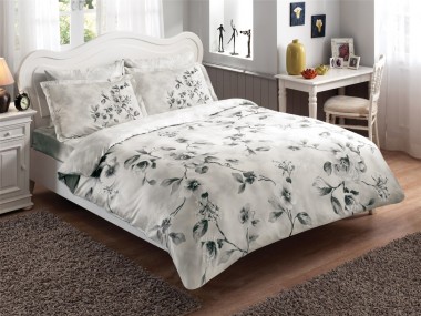 Комплект постельного белья TAC Satin Magnolia серый